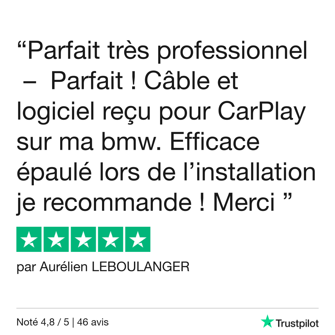 client satisfait du SAV CarPlay bmw
