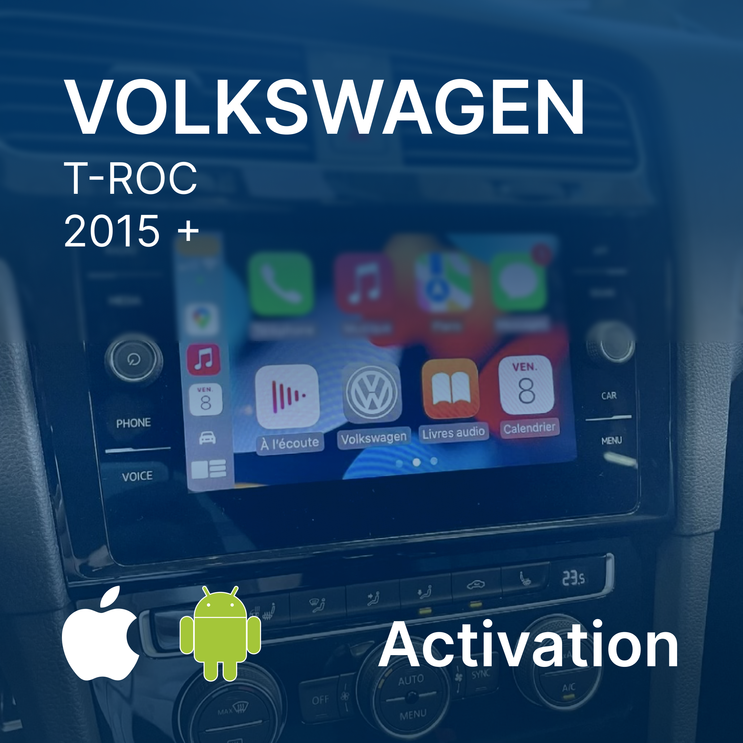 Activation Apple CarPlay & Android AUTO (app connect) sur Volkswagen T-roc via carte SD