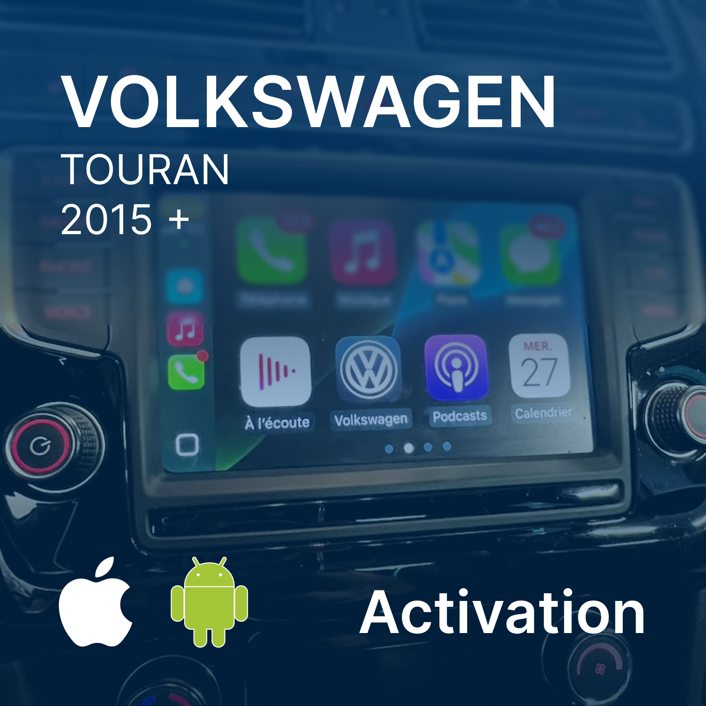 Activation Apple CarPlay & Android AUTO (app connect) sur Volkswagen Touran via carte SD