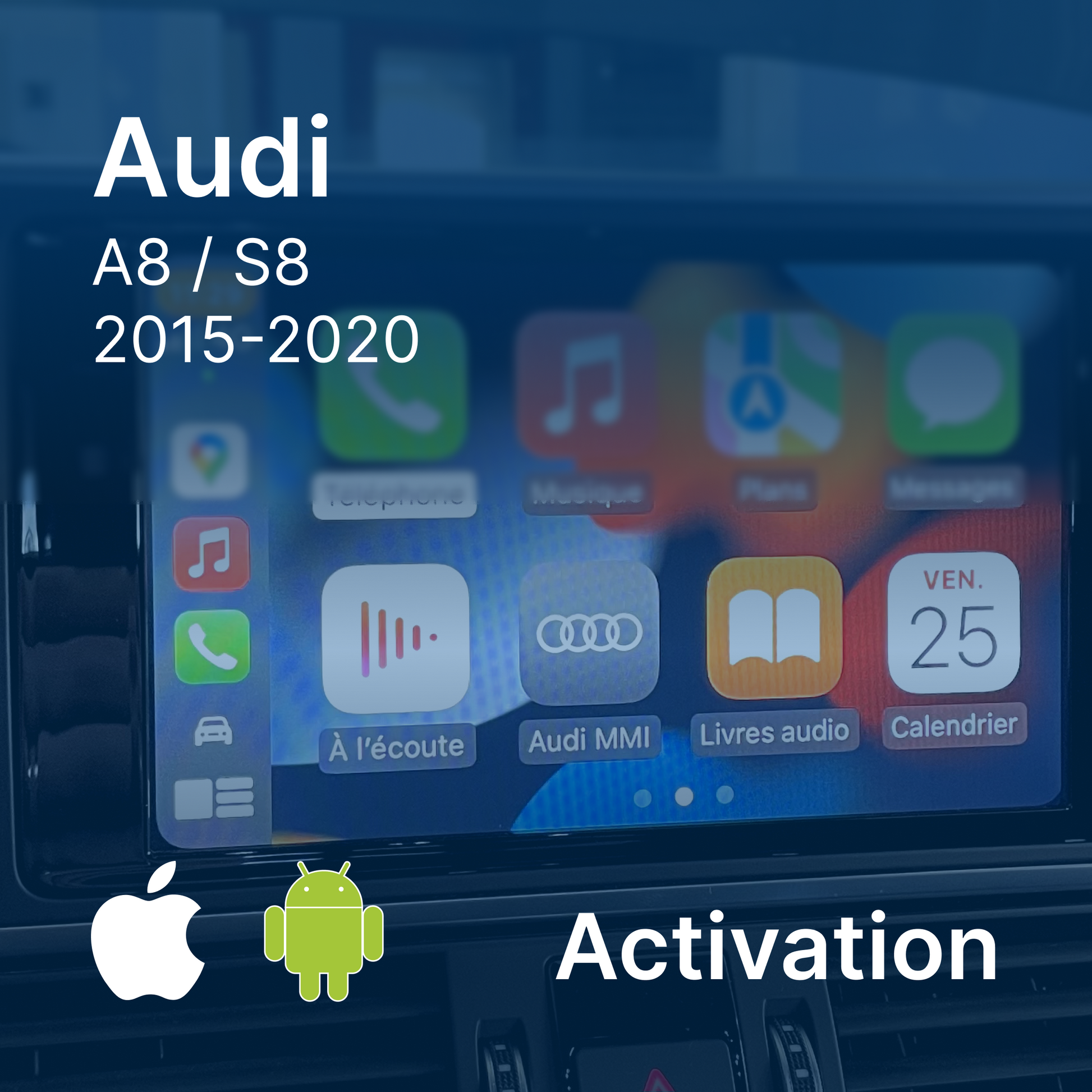 Activation Apple CarPlay et android auto sur Audi A8 S8 via carte SD