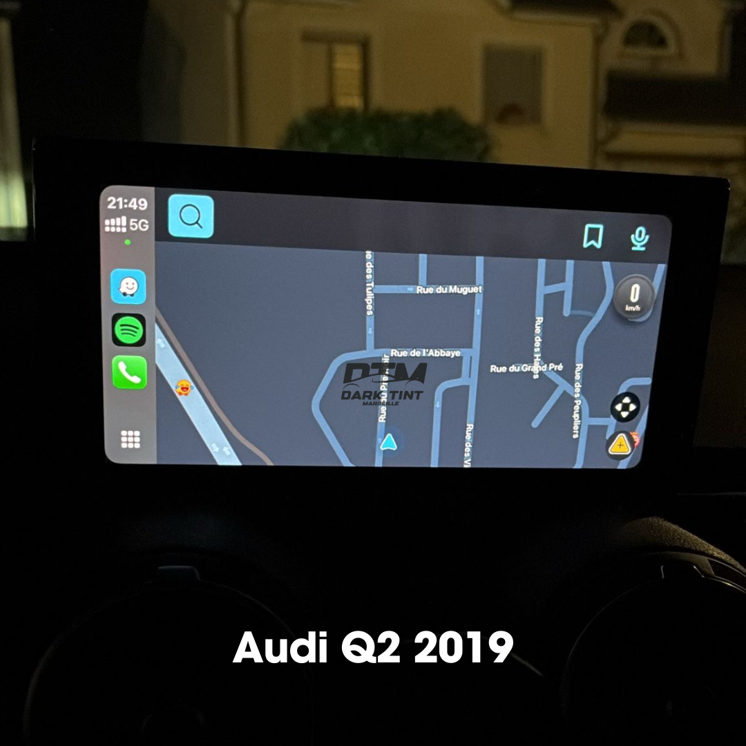 Apple CarPlay activé sur l’écran MMI d’une Audi Q2