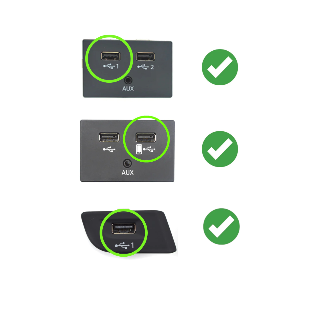 Prise USB compatible CarPlay et Android Auto pour Audi