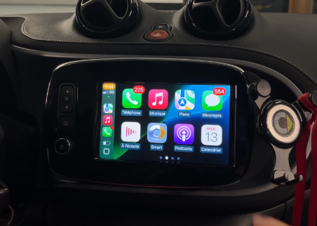 Installation Apple CarPlay et Android Auto sur Smart ForTwo / ForFour (2016–2020)