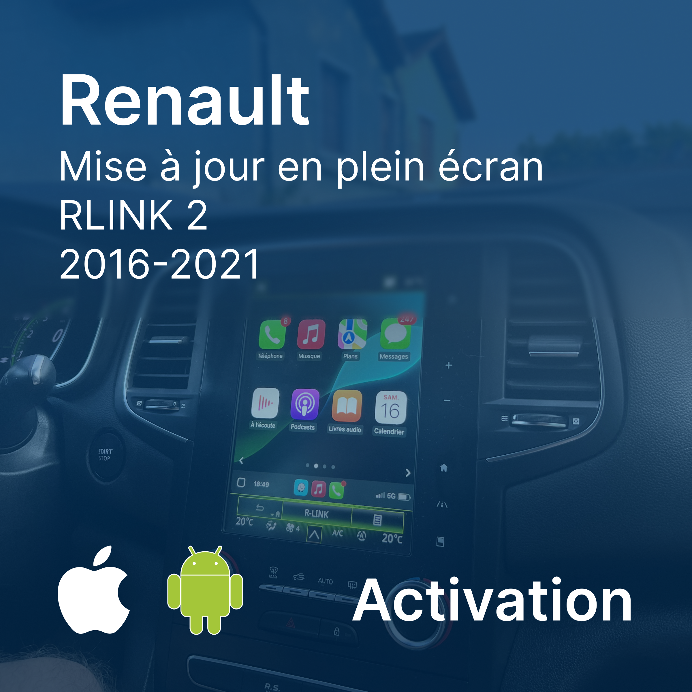 Activation Carplay / Android Auto en plein écran | RENAULT